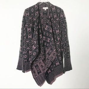 Knox Rose Geometric Open Front Cardigan